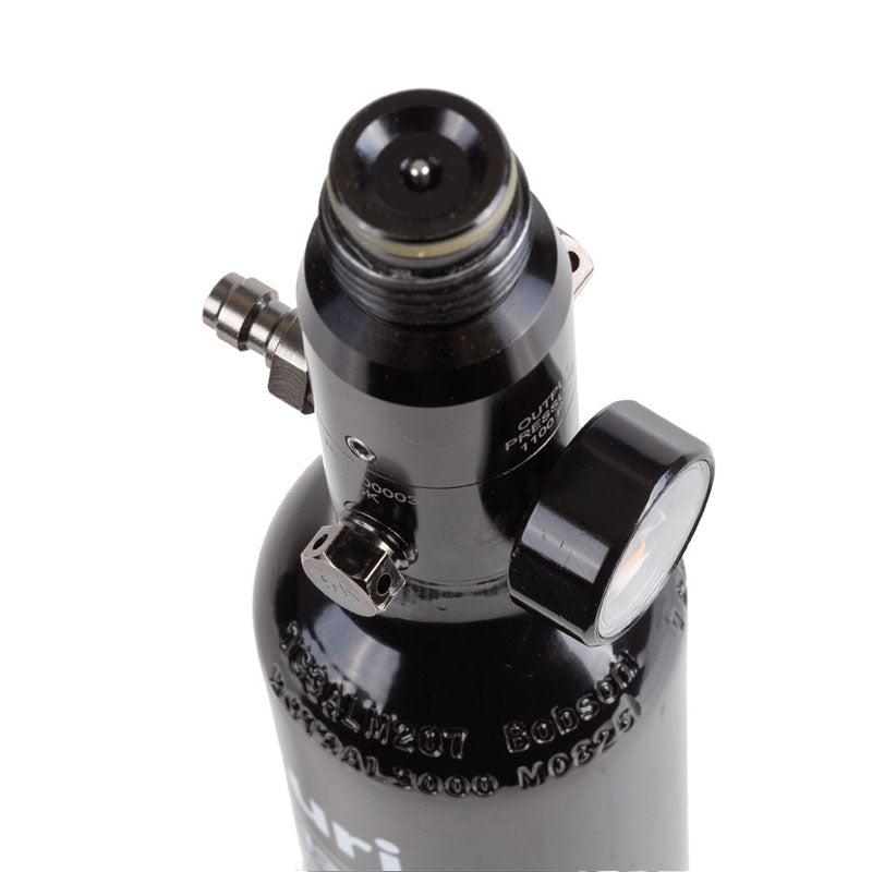 Tank With Stock & Adapter, 13 cu in, Aluminum, 3,000 psi, Black