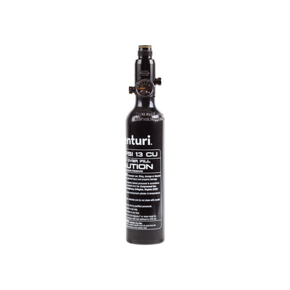 Tank With Stock & Adapter, 13 cu in, Aluminum, 3,000 psi, Black