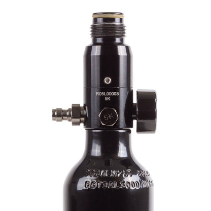 Tank With Stock & Adapter, 13 cu in, Aluminum, 3,000 psi, Black