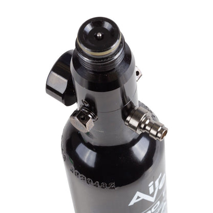 Tank With Stock & Adapter, 13 cu in, Aluminum, 3,000 psi, Black