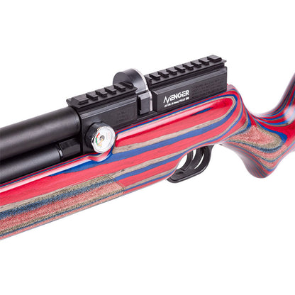 Avenger, Regulated PCP Air Rifle, Red/Blue Laminate Stock, .25 Cal.