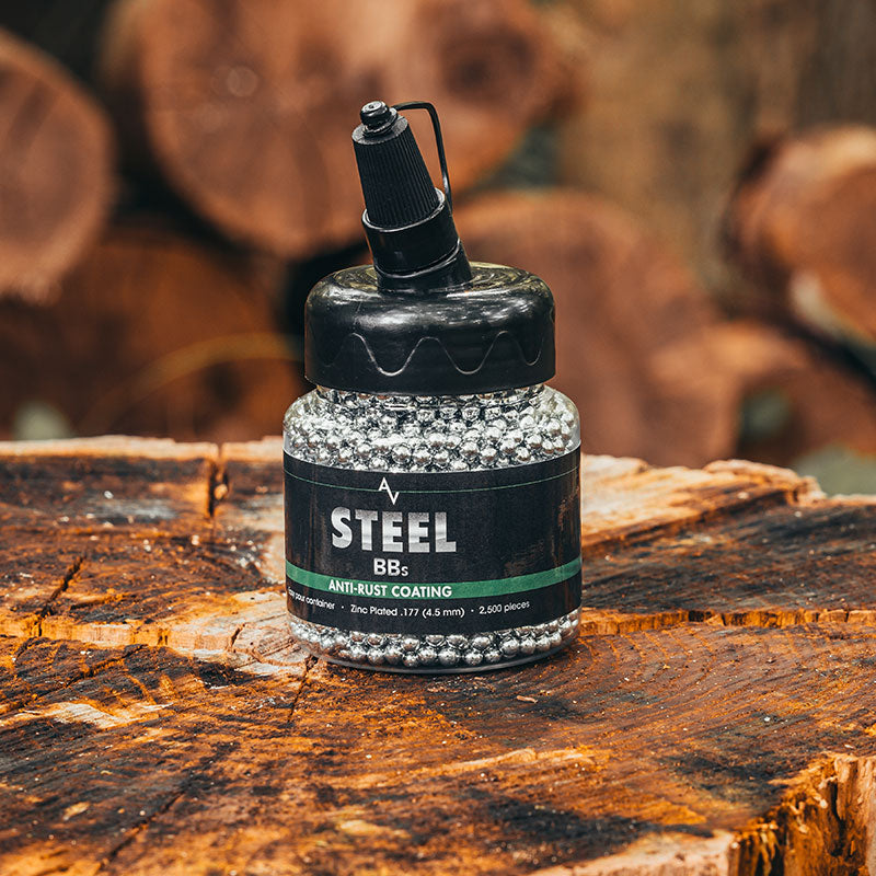 Steel BBs, .177 Cal, 5.1 Grains, Zinc-Plated, 2,500ct