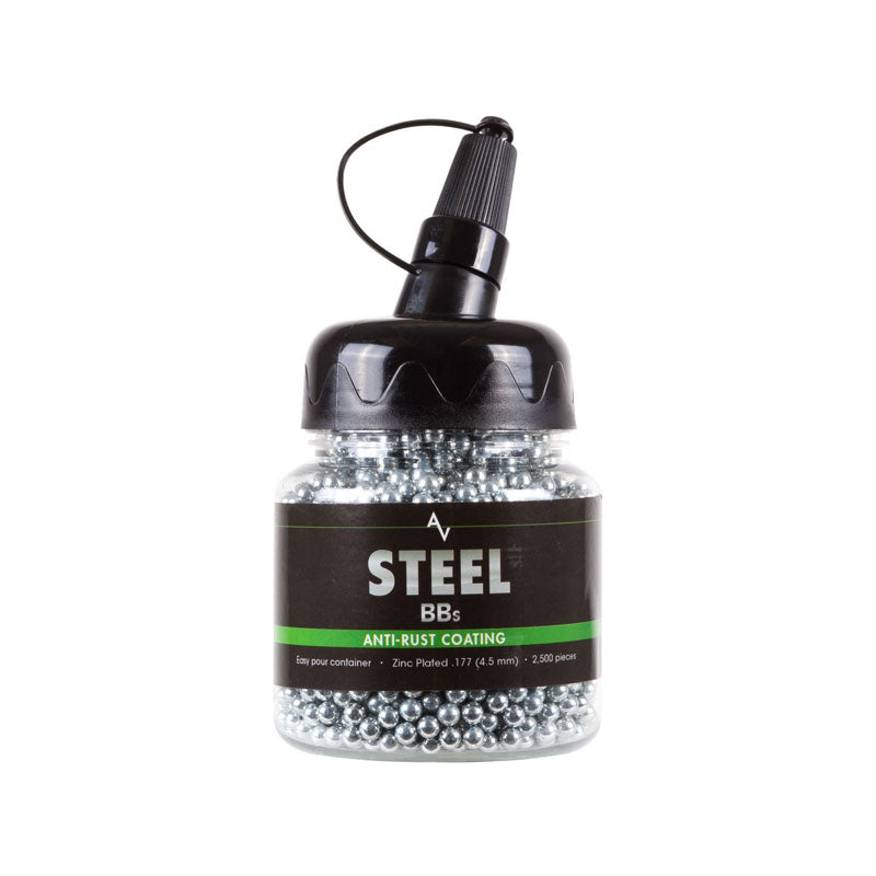 Steel BBs, .177 Cal, 5.1 Grains, Zinc-Plated, 2,500ct