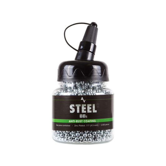 Steel BBs, .177 Cal, 5.1 Grains, Zinc-Plated, 2,500ct