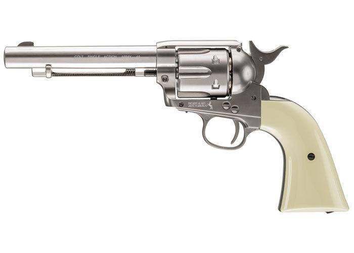 3568 Colt Peacemaker SAA CO2 Revolver, Nickel-img-0