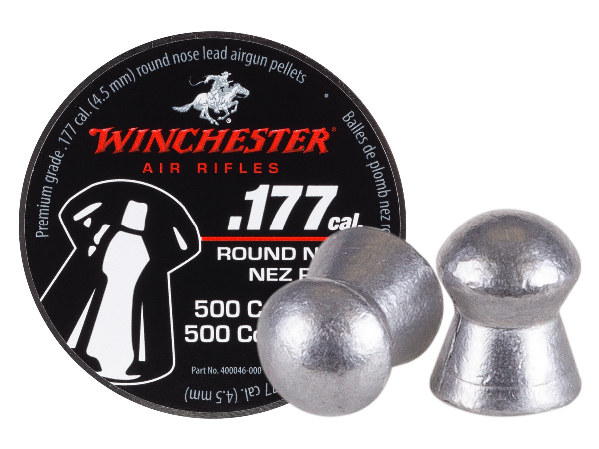 1036 Winchester .177 Cal Pellets, 9.8 Grains, Round Nose, 500ct-img-0
