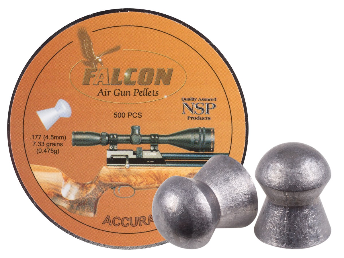P714 Air Arms Falcon .177 Cal, 4.52mm, 7.33 Grains, Domed, 500ct